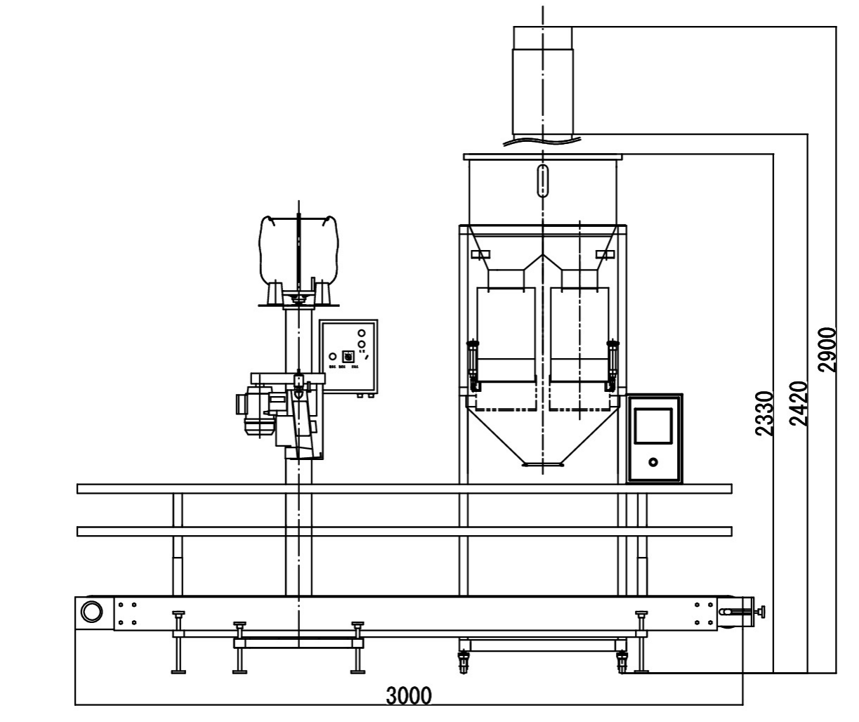 GMB-25kg Granule Weighing Filling Machine (Double Scale)