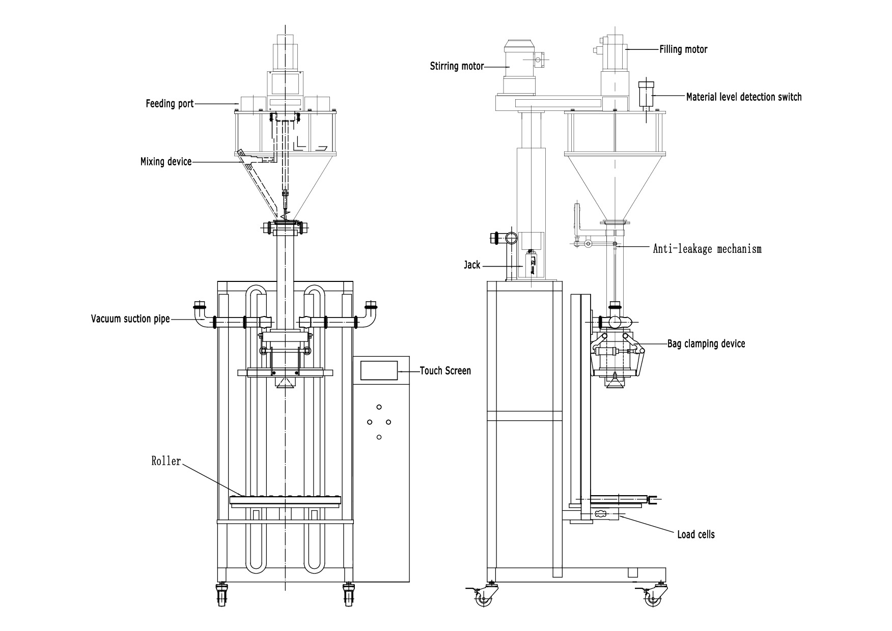 GMB-03C Lifting Powder Weighing Packing Maching